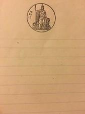 CARTA BOLLATA DA COLLEZIONE_REPUBBLICA ITALIANA_LIRE 24_FILIGRANATA_FABRIANO_'49