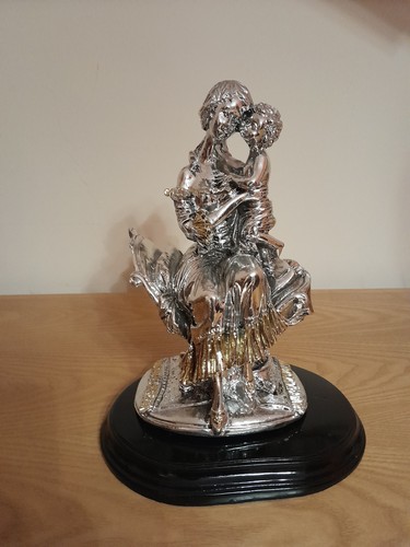 Statuetta metallo madre - , e