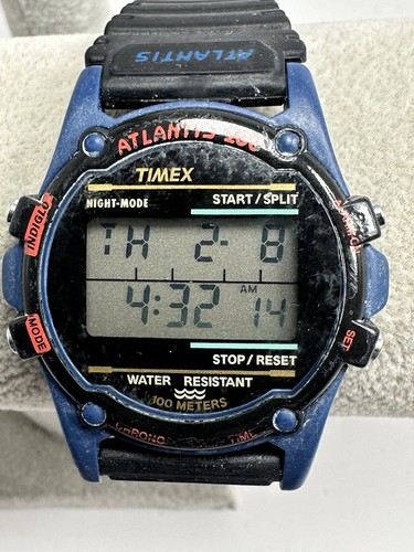 Timex atlantis 100 blue case - timex,