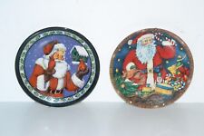 COPPIA DI VECCHI PIATTI NATALIZI DA APPENDERE