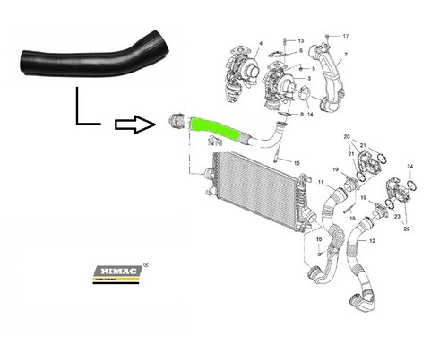 Tubo manicotto intercooler - tubo,
