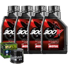 Kit Tagliando Olio Motul 300V 10W40 Per Triumph 800 Bonneville T100 2003>2004