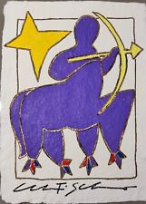 Giancarlo MONTUSCHI, Sagittario, tecnica mista, 25x24 cm (segno zodiacale)