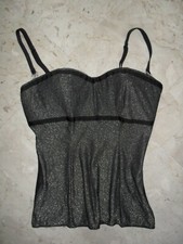 Top Canottiera Sotto Giacca TEZENIS  Tg. S  in Tessuto Lucido e Strass 