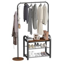 Appendiabiti con Scarpiera, Appendiabiti Con 3 Ganci  E 2 Livelli Scarpiera