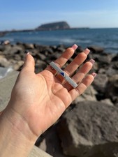 Spilla In Argento 925 Smaltato Blu