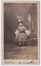 CDV bambina anni 1860 vestita