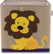Scatola Portaoggetti Con Leone, Scatola Porta Giocattoli per Cameretta, in Polie