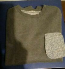 Felpa girocollo uomo SCOUT grigia con taschino esterno colorato. Taglia xl