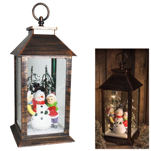 Lampione neve natale - lampione, di