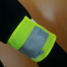Fascia / bracciale elastico alta visibilità giallo con striscia riflettente 3M
