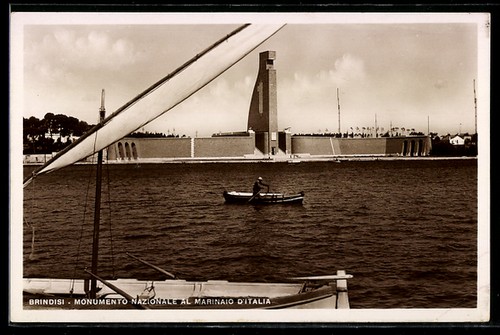 Cartolina brindisi monumento - brindisi,,