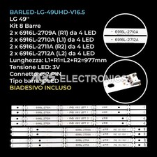 KIT 8 BARRE STRIP 4 LED TV LG