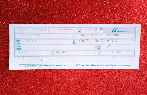 Biglietto treno empoli a - treno, da