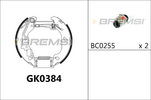 Kit ganasce freno gk0384 - freno,