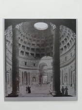 Ritaglio Illustrazione Roma Interno del Pantheon Giovanni Paolo Pannini