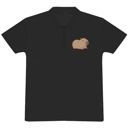 Sleepy capybara polo - 'sleepy, capybara'