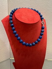 Collana lapislazzuli fermatura argento