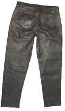 " J.F.G " Uomo- Jeans IN Pelle/Pantaloni Pelle Dkl Braun Tgl 50 Circa W34-35 "/