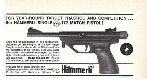 1965 hammerli single co2 177 - co2, .177