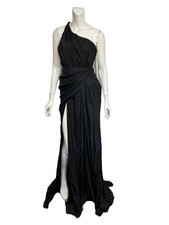 Abito Vintage Roberto Cavalli Nero e Blu Cristallo Seta Corsetto S 40