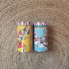 COPPIA BARATTOLI LATTA CAFFE' MORETTINO VINTAGE  LIMITED ED. Pupi Sicily