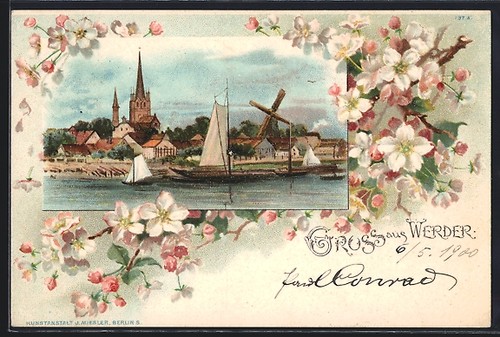 Litografia passepartout werder - litografia,