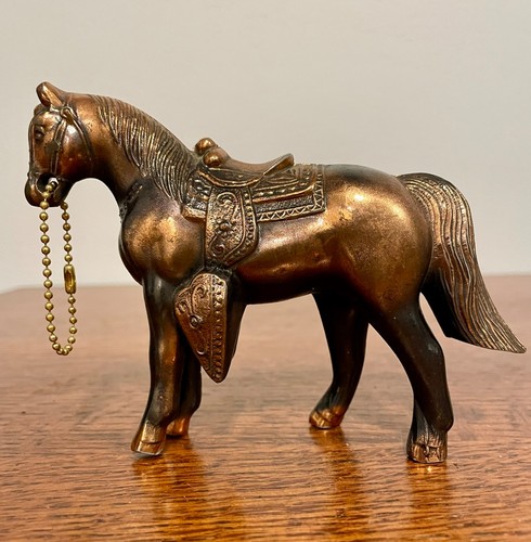 Statuina cavallo metallo - , tono