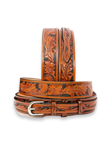 Cintura uomo western - , vera