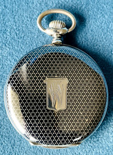 "Ancre ligne droite" orologio in argento niellato da tasca vintage