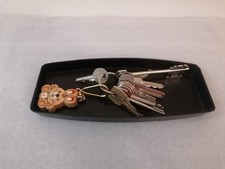 svuotatasche portaoggetti organizer da scrivania in plastica nera