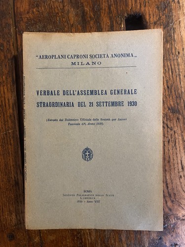 Aeroplani caproni verbale - aeroplani,
