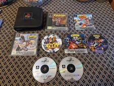 Lotto Giochi Ps1 Crash Bandicoot Crash Ctr Final Fantasy 7 + Porta Giochi Ps1 