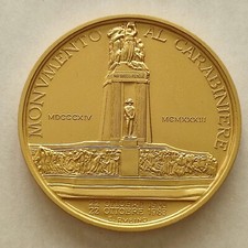 MEDAGLIA MONUMENTO AL CARABINIERE REALI CC RUBINO MEDAGLIONE NEI SECOLI FEDELE 