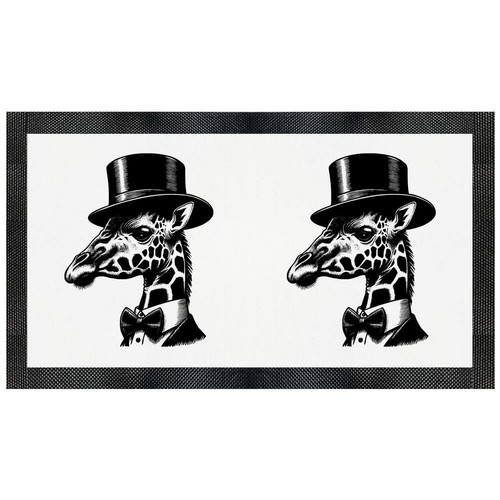 Giraffa wearing top hat - top, hat'