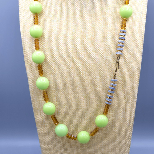 Collana perle grosse lucite - collana,