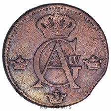 Svezia 1/2 Skilling 1807 Rame