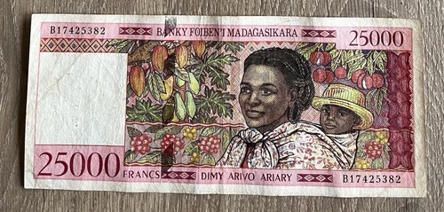 Madagascar billet 25000 - madagascar,