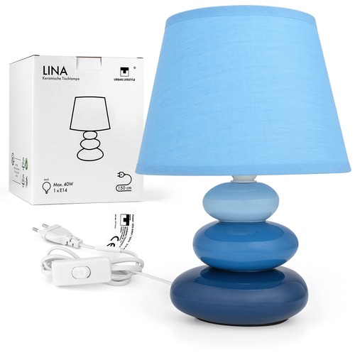 Lampada comodino lina - da, lina(blu)