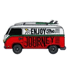 Camper Van Patch 11cm x 7cm Camping Love Peace Embroidered Iron Sew On Hippy 