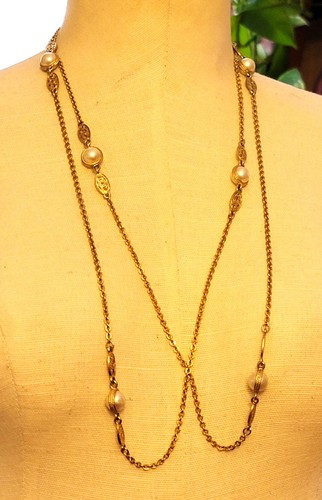 Collana vintage finto oro - collana,