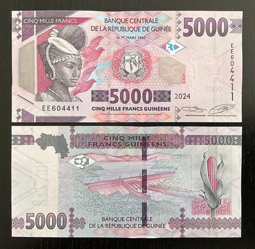 Guinea 5000 franchi 2024 - 2024, unc