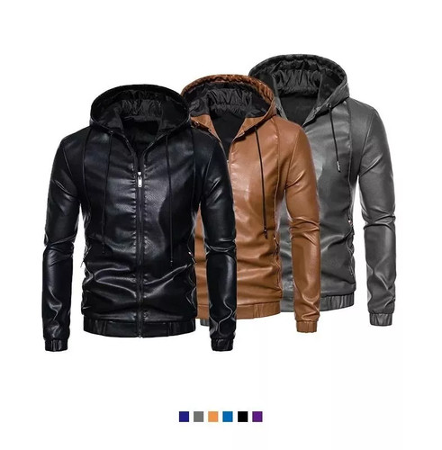 Giacca uomo effetto - giacca, pelle