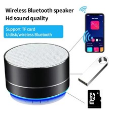 CASSA BLUETOOTH AMPLIFICATA A10 PORTATILE SD USB MINI ALTOPARLANTE 3W.Blue/Black