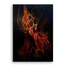 Quadro astratto moderno rosso