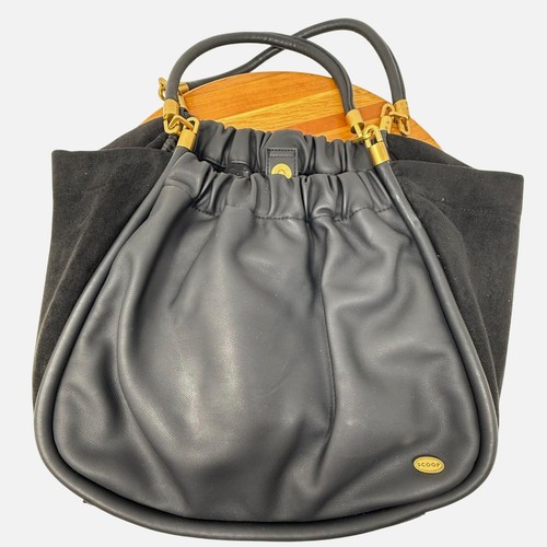 Borsa tote scoop nera - , ecopelle