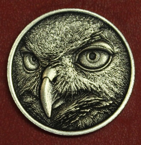Hobo nickel owl closeup - nickel,