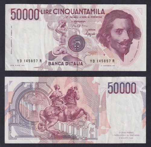 Banconota italia 50000 lire - italia,