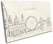 London Landmarks City Schizzo