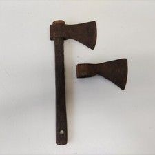 ANTICA ASCIA SCURE ACCETTA DA COLLEZIONE 2 TESTE ED UN MANICO